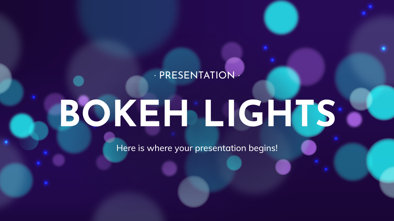 Bokeh LightsPowerPoint模板